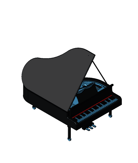 Tail Piano 3d model