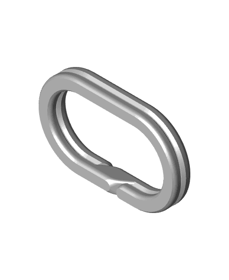 EZPZ Keyring Oval 1.5" x 0.75" // Keychain Ring 3d model